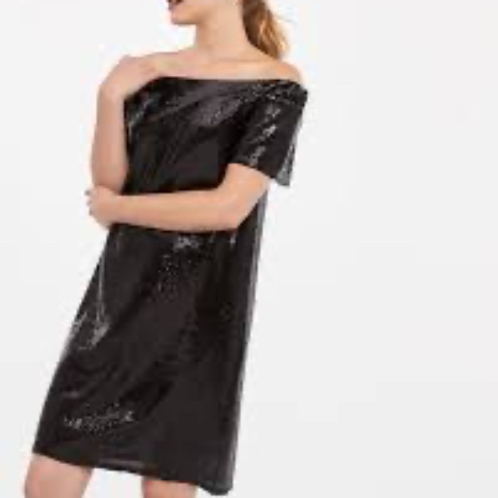 NWT Black Sequin M Formal Bling Dress
